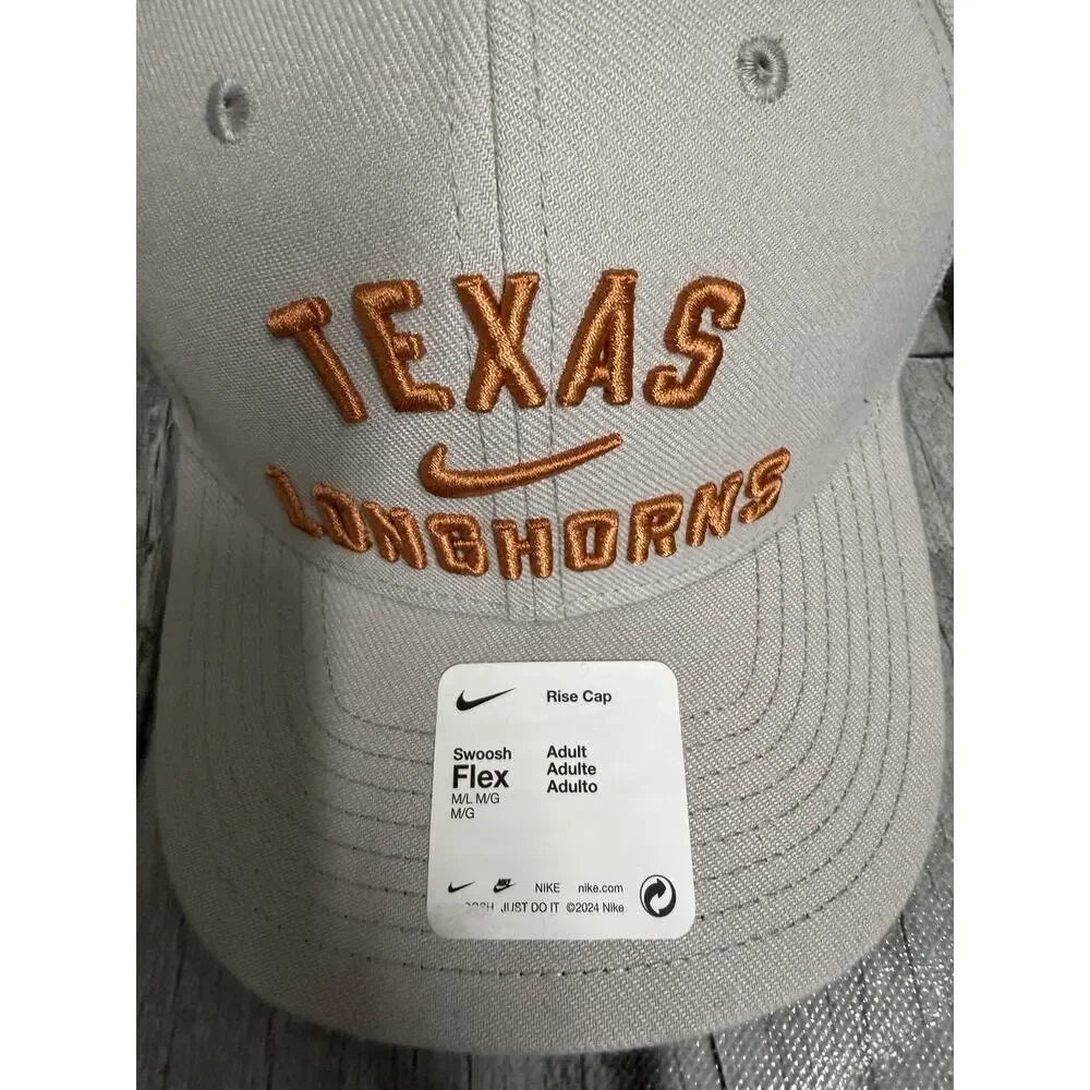 Men's Nike Gray Texas Longhorns Rise Prep Cap Hat Sz M/L